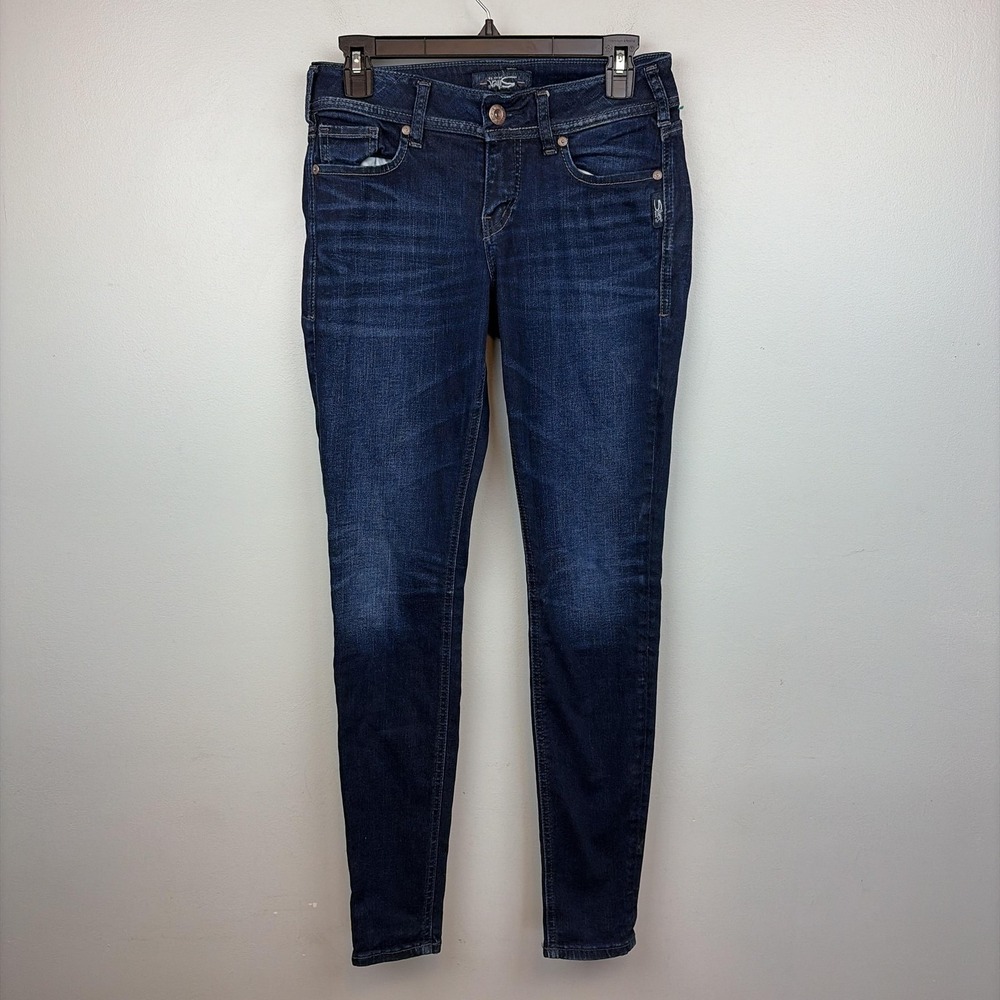 Silver Jeans Co Suki Super Skinny Jeans Womens 27x31 Blue Mid Rise Stretch Denim